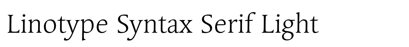 Linotype Syntax Serif Light